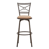 Homelegance By Top-Line Donaghy Circular Center Criss Cross Back Adjustable Stools (Set of 3) Bronze Engineered Wood