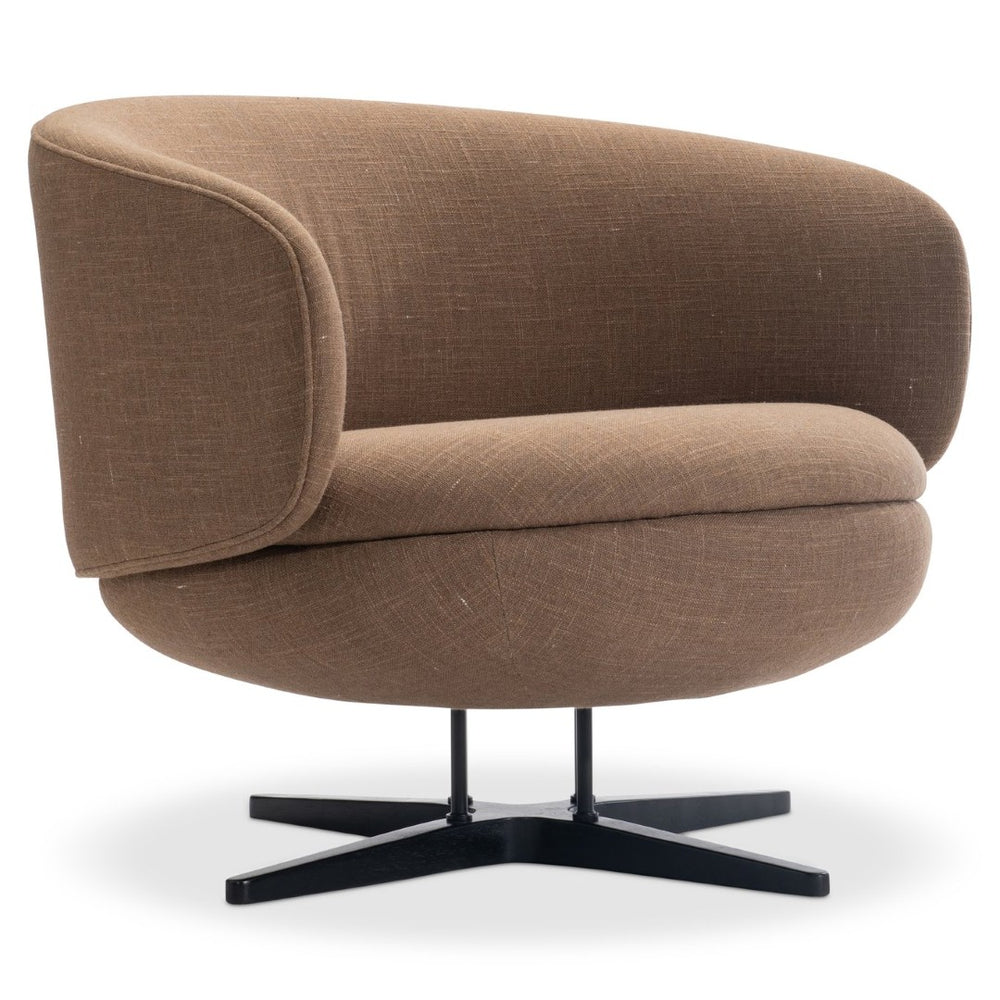 Bernhardt Bernhardt Moxi Mid-century Swivel Accent Chair with Sculpted Fabric Wraparound Seat L752SO