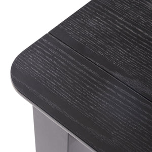 English Elm Christopher Knight Home® - DINING Rustic Farmhouse Slatted Top Table with Solid Rubberwood Construction and Tapered Square Legs Black 65643.00BLK