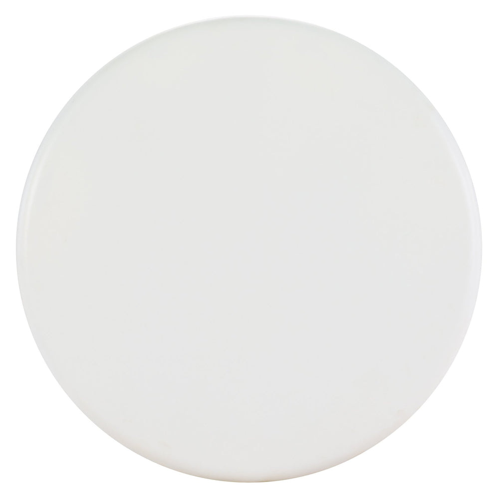 Bernhardt Bernhardt Nautilus-Inspired Outdoor Cocktail Table — White Stonecast, Scalloped Wave Design, Weatherproof Elegance X03029