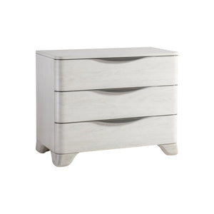 Bernhardt Bernhardt Sereno Walnut 3-Drawer Nightstand With Faux Stone Base, Soft-Close Drawers & Usb Charging 329230