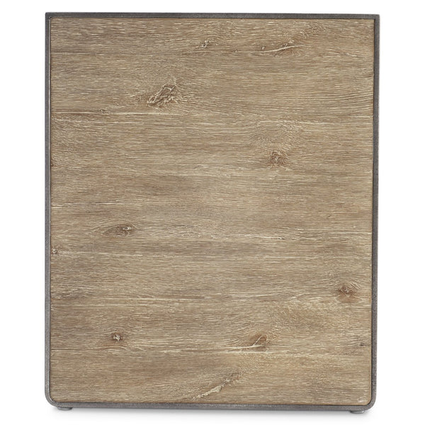 Bernhardt Bernhardt Tribeca Desk With Distressed Aurum Oak Top, Barlow Steel Frame, Center Drawer & Glides D33510