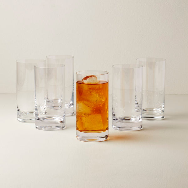 Lenox Tuscany Classics Cylinder Highballs, Set of 6 Clear, NO COLOR GLASS,CRYSTAL 896882