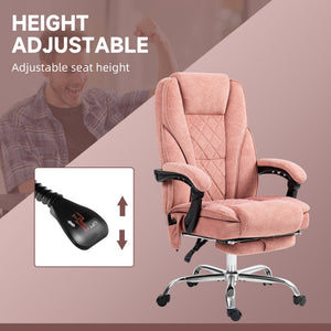 English Elm Office Massage Chair High Back Executive Recliner with Lumbar Heat and Footrest T3971P408491