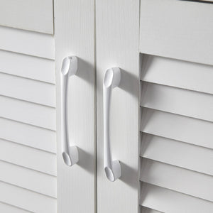 English Elm Multi Functional Shoe Storage Cabinet with Bench and Cushion, 7+3 Adjustable Panels, Ventilated Design for Entryway Ancient White 51.97 L x 17.32 W x 10.24 H W2948P245229