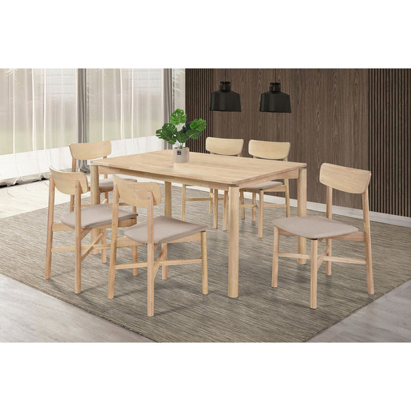 English Elm Perkins Sculptural Okume Veneer Dining Table with Tapered Legs for Family Gatherings White Washed B062P447981
