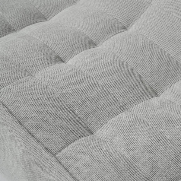 English Elm Caterpillar Classic Armless 2-Seater Floor Sofa - Cozy Waffle-Tufted Light Grey Loveseat For All Spaces B341P321113