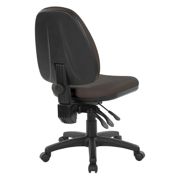 OSP Home Furnishings Dual Function Ergonomic Office Chair with Lumbar Support and Adjustable Foam Seat Graphite 36420-R111