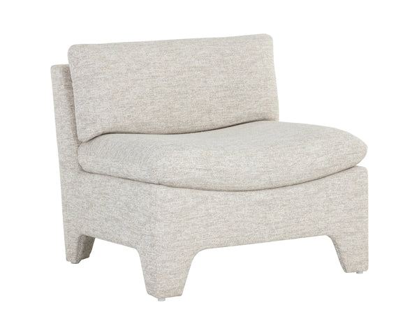Sunpan Dallin Lounge Chair - Contemporary Design with Eye-Catching Shape and Fully Upholstered Legs Boho Oatmeal