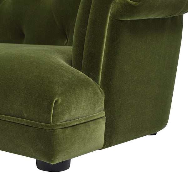 English Elm Jennifer Taylor Home - Kiki Chesterfield Dog Sofa Bed with Tufted Rolled Back, Plush Dual Foam Comfort, Durable Velvet (37") Olive Green B2719P238247