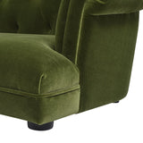 English Elm Kiki 36.5" Chesterfield Dog Sofa Bed, Medium, Olive Green Performance Velvet