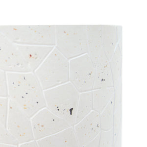English Elm Outdoor Terrazzo Concrete Drum Table Artisan Speckled Accent for Patio Lounge N773P205008W