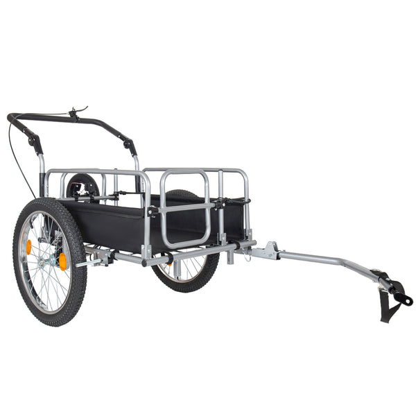 English Elm 3-in-1 Convertible Bike Cargo Trailer with Steel Frame Fat Tires and 150lb Capacity W2932P417635