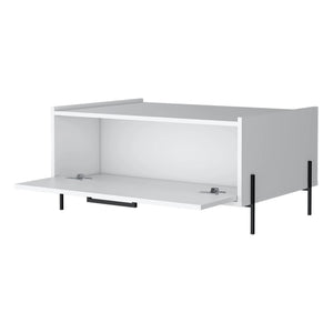 English Elm White Coffee Table With Concealed Storage, Modern Design For Effortless Organization In Any Space B062P252206-GIGA