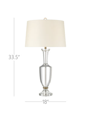 Currey & Company Classico Table Lamp - Elegant 19th-century Inspired Crystal Design With Natural Brass Finish Clear Optic Crystal ,Metal 6000-1015-currey-company