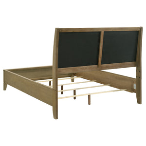 English Elm Menlo Queen Bedroom Set with Pine Finish Tufted Headboard and Antique Nickel Hardware B062S01549