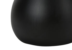 English Elm Lighting, chic globe ceramic table lamp with linen empire shade, 3-way rotary switch for adjustable ambiance Black 20 L x 10 W x 17 H B2710P220102