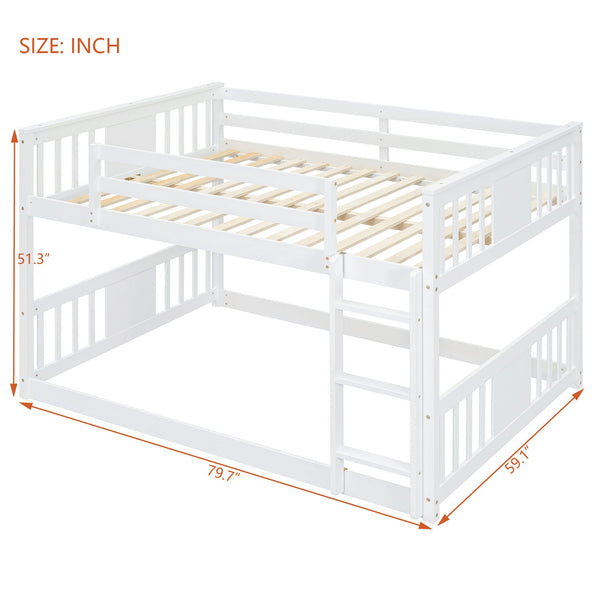 English Elm Full Over Bunk Bed Pine Frame Gray Finish Kids Guest Room Sleep Solution LT100207AAK