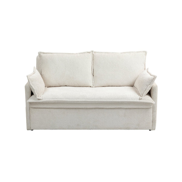 English Elm 59.5" Corduroy Convertible Sleeper Sofa with Usb Charging Ports and Storage Pockets W2606P252439
