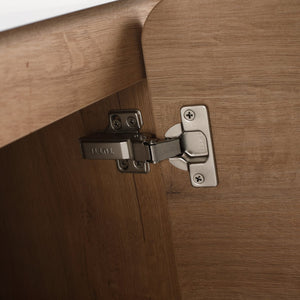 English Elm 60" Freestanding Double Sink Bathroom Vanity with Soft-close Doors and Three Drawers W999S00508