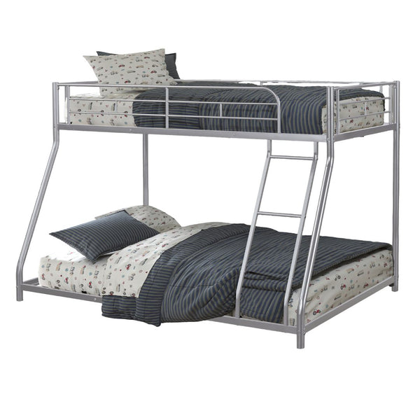 English Elm Twin Arch Slat Bunk Bed with Patented Insert & Lock Joint System — Sturdy Transitional Style, Space-Saving Design Silver 77 L x 14 W x 8 H B2741P347862