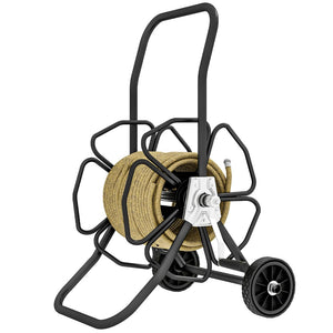 English Elm Outsunny Portable Garden Hose Reel Cart - Holds 98' Of 5/8" Hose, Durable, Easy To Maneuver, Black W2225P217241-GIGA