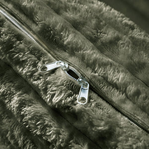 English Elm Plush Corduroy Ottoman with High-Density Sponge and Solid Wood Frame for Living Room & Office Seating Green W1885P346914