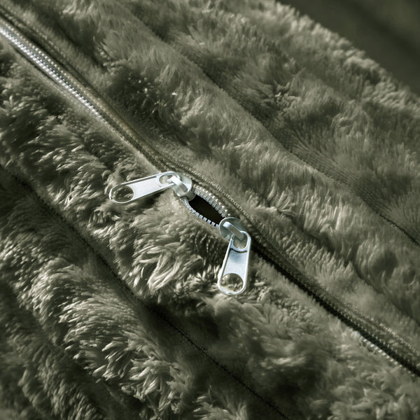 English Elm Plush Corduroy Ottoman with High-Density Sponge and Solid Wood Frame for Living Room & Office Seating Green W1885P346914