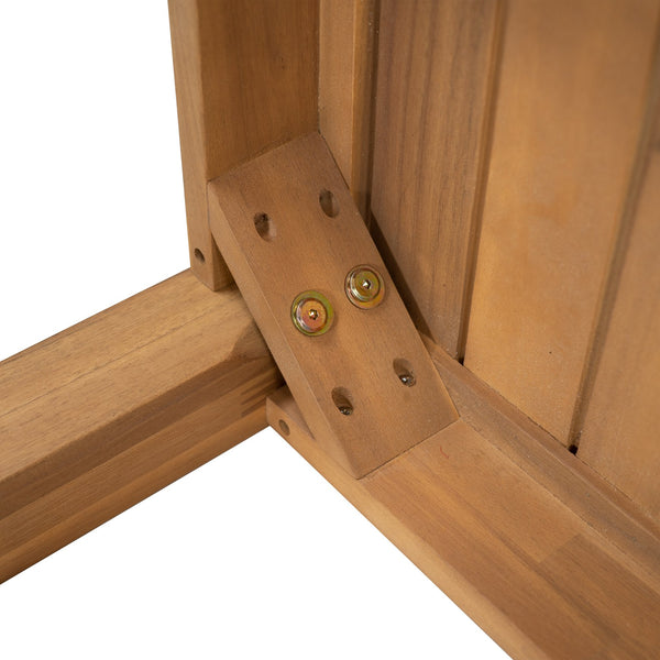 English Elm Christopher Knight Home® - Rectangular Acacia Outdoor Bar Table in Light Teak — 36.5" Bar Height, Slatted Top, Weather-Resistant Finish N776P247430L