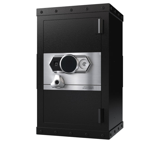 English Elm Three-Lock Digital Steel Safe With Biometric Access | Secure Storage For Home & Office Valuables W396P307334-GIGA