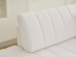 English Elm Jessica Lamb Wool Left Facing Sectional Sofa With Chaise - Plush Comfort & Timeless Style For Any Room B102S00070