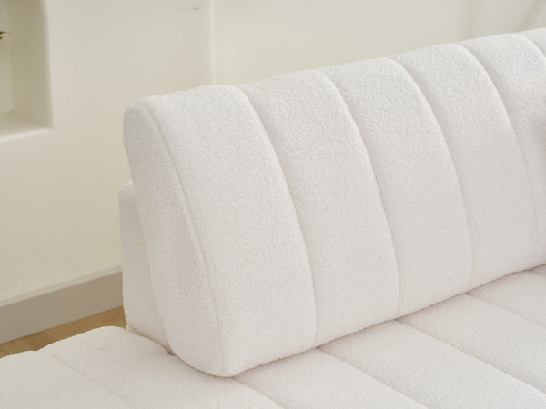 English Elm Jessica Lamb Wool Left Facing Sectional Sofa With Chaise - Plush Comfort & Timeless Style For Any Room B102S00070