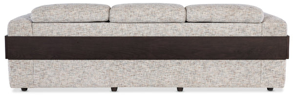 Hooker Furniture Atlas Power Sofa With Dual Power Recline And Headrests, Chenille Upholstery And Ebony Accents 44.00 L x 96.00W x 30.00H SS444-PH3-415