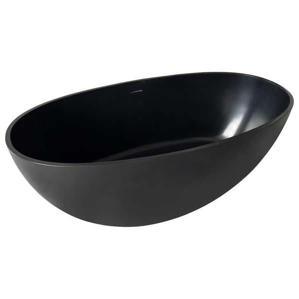 English Elm 55" Freestanding Soaking Tub Eco Stone Resin Matte Finish Spa Inspired Bath T3785P353953