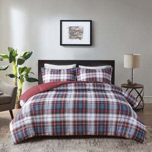 English Elm King/Cal King Parkston 3M Scotchgard Plaid Down Alternative Comforter Set - Moisture-Wicking, OEKO‑TEX Safe B03599078