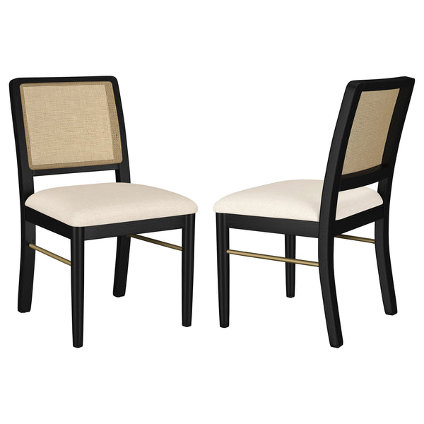 English Elm Benson Handwoven Cane Back Dining Chairs Rubberwood Set of Two Bistro Style B062P466802