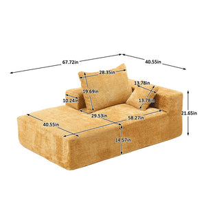 English Elm United We Win Memory Foam 2-Seater Couch - Compact, Stylish & Easy To Move For Any Space Comfort W1568P222620-GIGA