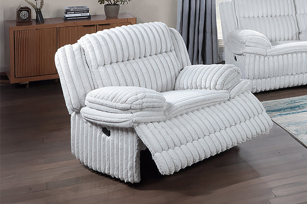 English Elm Modern Corduroy Reclining Loveseat and Chair Set with Console Storage Drawer B011S02404