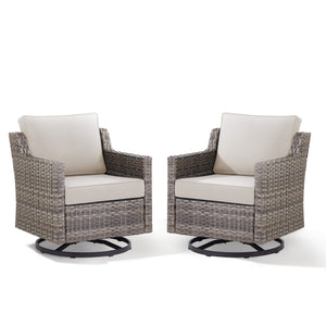 English Elm 73.2" Outdoor Handwoven Rattan 3 Seat Sofa with Olefin Cushions for Porch or Patio Beige T3773P416341