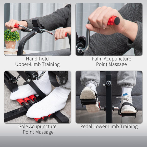 English Elm Soozier Seated Pedal Exerciser for Seniors with Lcd Tracker and Massage Rollers W2225P229251
