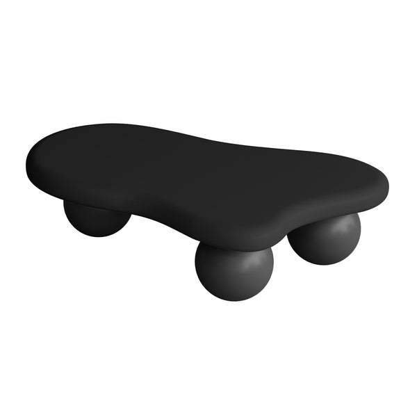 English Elm 40 Inch Cloud Shaped Coffee Table With Stylish Ball Legs – Modern, Family-Friendly, Easy Assembly! W1435S00011