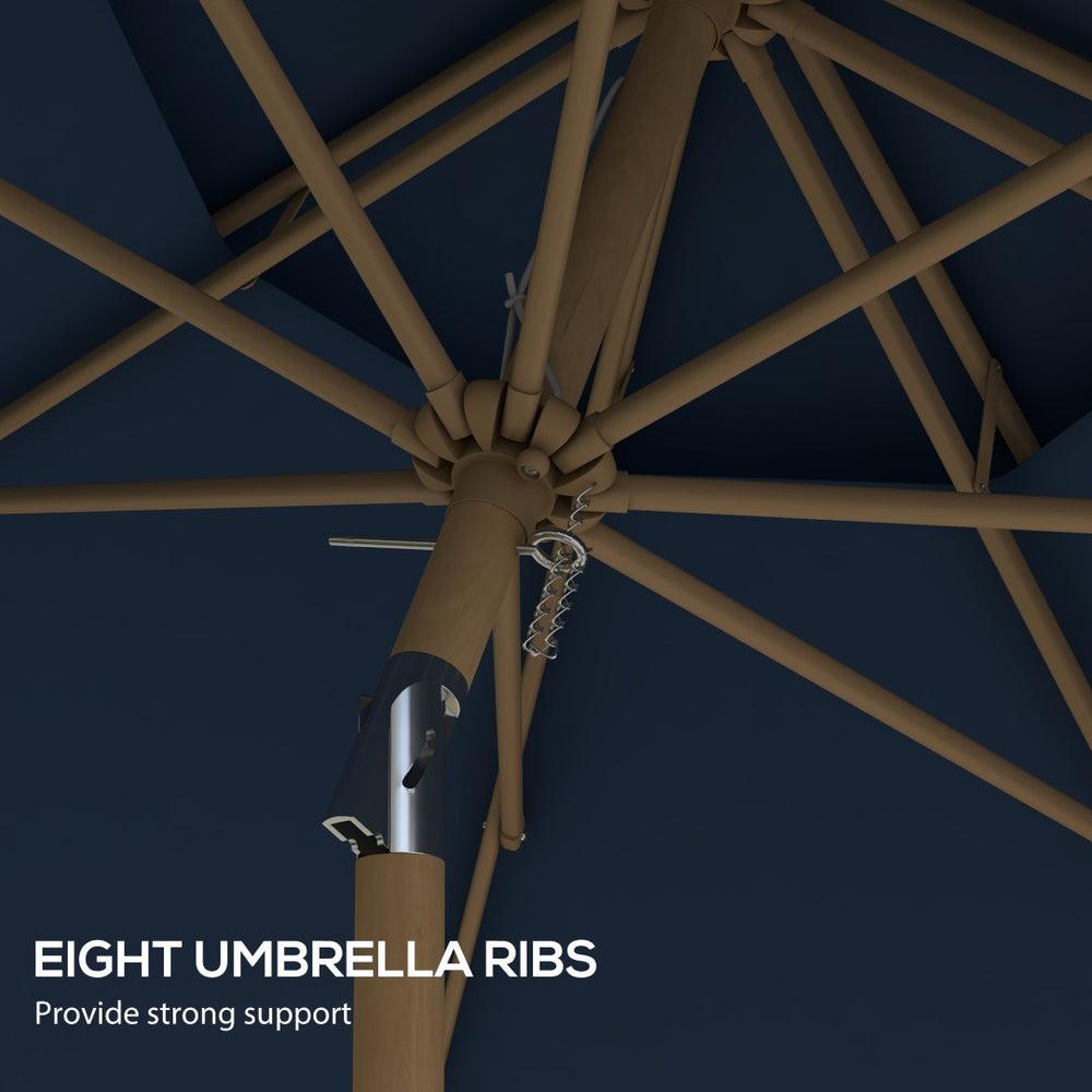 English Elm Outsunny 9' Double-Top Patio Umbrella With Crank & Tilt - Stylish Outdoor Market Shade For Summer Fun W2225P217594-GIGA