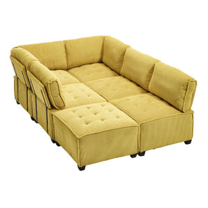 English Elm United We Win U-Shaped Modular Sectional Sofa With Reversible Chaise - Plush Comfort & Style! W1568S00153-GIGA