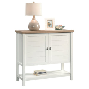 English Elm Storage Cabinet: Sleek White Finish With Adjustable Shelves For Versatile Home Organization Solutions B356P402816-GIGA