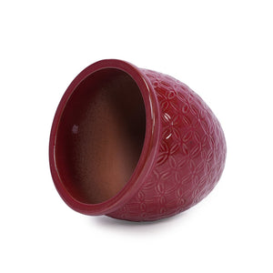 English Elm Set Of 3 Ceramic Flowerpots - Artisan Modern Planters For Garden, Patio & Windowsill Decor! W3273P321489-GIGA