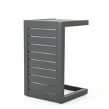 Christopher Knight Home® - Noble House - Cape Coral Outdoor Grey Aluminum C-Shaped Side Table