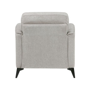 English Elm Modern Contemporary Side Chair with Cushioned Microfiber Seat and Sleek Black Metal Legs for Stylish Comfort Tan 32 L x 28.5 W x 21.5 H B011P339260