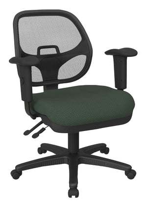 OSP Home Furnishings Ergonomic Mesh Back Task Chair with Lumbar Support and Adjustable Arms for Home Office Laguna 29024-106