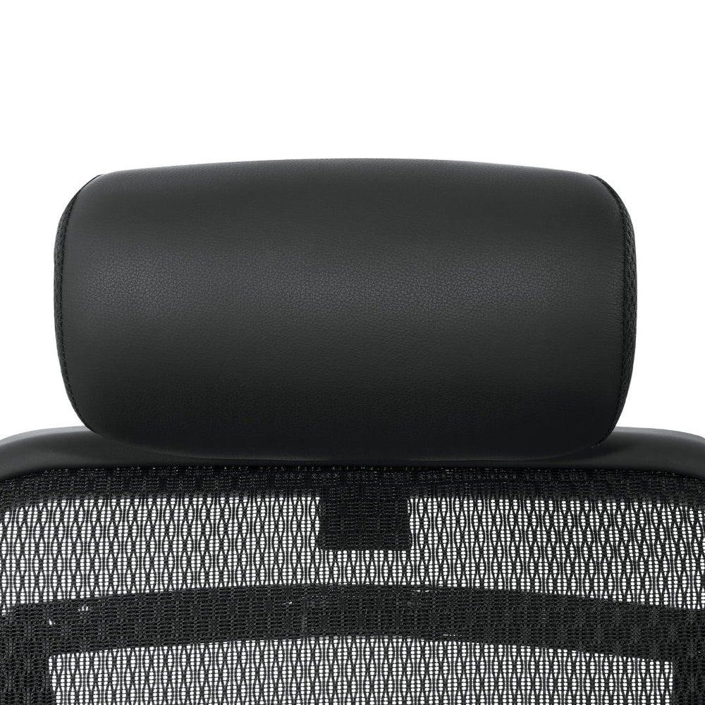 OSP Home Furnishings Optional Leather Headrest for Space Seating 818 Series with Ergonomic Ratchet Adjustment HRL818
