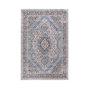 English Elm Loom & Luxe 5X7 Area Rug In Blue/Cream – Stylish, Non-Shedding, Stain Resistant For Home & Office Spaces B335P289475